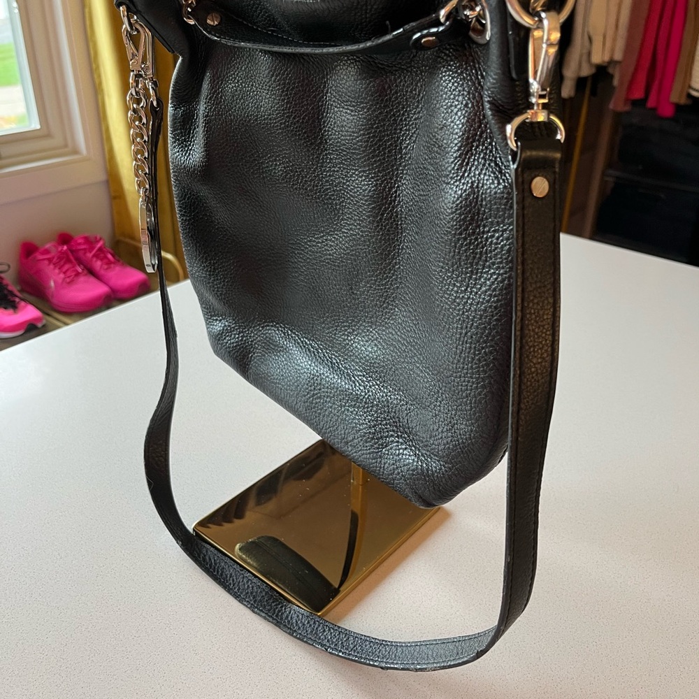 Michael Kors Black Pebbled Leather Shoulder Bag - Picture 3 of 11